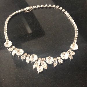 Rhinestone choker necklace